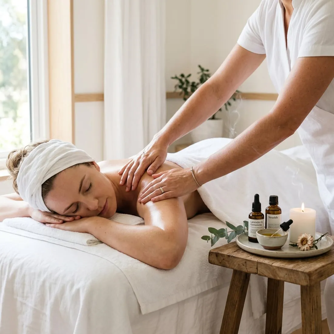 90-Min Combo: Massage + Lymphatic Facial at Organic Day Spa in Palo Alto